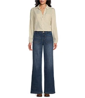 Nurture By Westbound Patch Pocket Wide Straight Leg Denim Pants