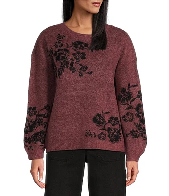 Nurture by Westbound Patterned Crew Neck Sweater