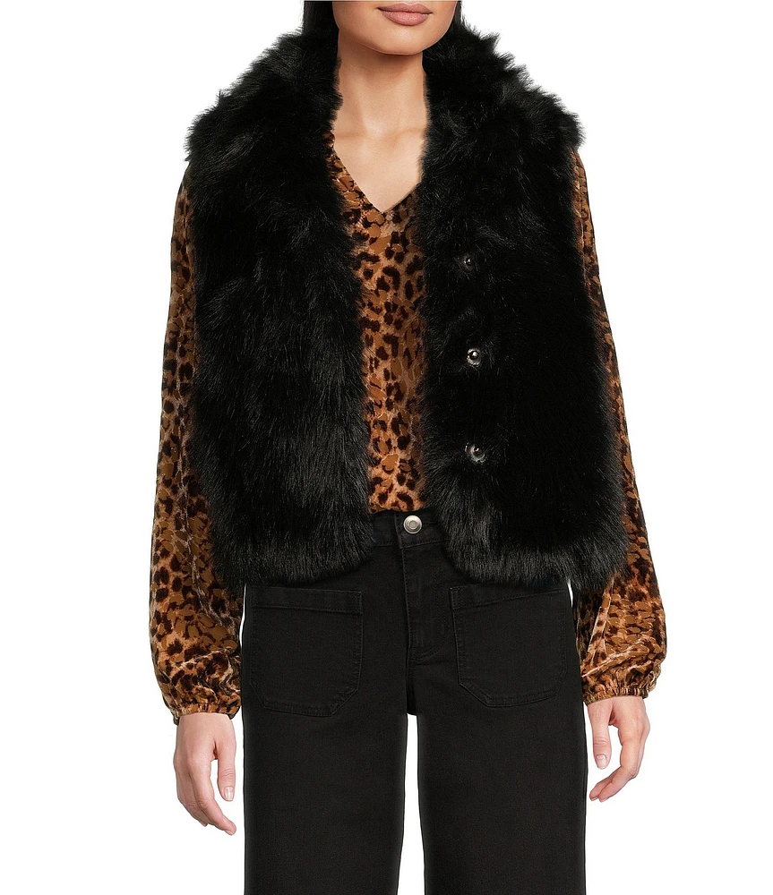 Nurture by Westbound Petite Size Faux Fur Vest