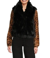 Nurture by Westbound Petite Size Faux Fur Vest