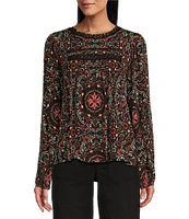 Nurture by Westbound Petite Size Woven Long Sleeve Top