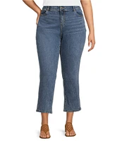 Nurture by Westbound Plus Size High Rise 5-Pocket Slim Crop Rolled Cuff Boyfriend Jeans