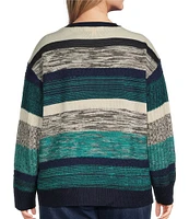 Nurture by Westbound Plus Size Textured Crew Neck Sweater