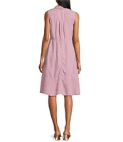 Nurture Collared Sleeveless Button Front Midi Dress