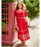 Nurture Plus Size Flutter Sleeve Maxi Dress