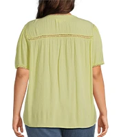 Nurture Plus Size Short Sleeve V-Neck Blouse