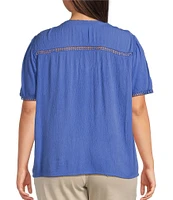 Nurture Plus Size Short Sleeve V-Neck Blouse