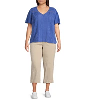 Nurture Plus Size Short Sleeve V-Neck Blouse