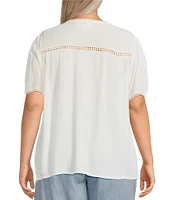 Nurture Plus Size Short Sleeve V-Neck Blouse