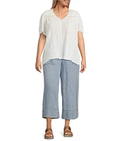 Nurture Plus Size Short Sleeve V-Neck Blouse