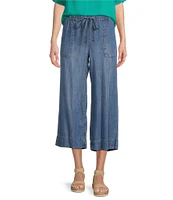 Nurture Pull-On Wide Leg Cotton Blend Crop Pants