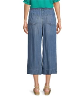 Nurture Pull-On Wide Leg Cotton Blend Crop Pants