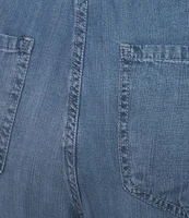 Nurture Pull-On Wide Leg Cotton Blend Crop Pants