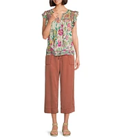 Nurture Pull-On Wide Leg Crop Pants