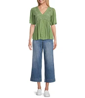 Nurture Short Sleeve V-Neck Top