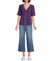 Nurture Short Sleeve V-Neck Top