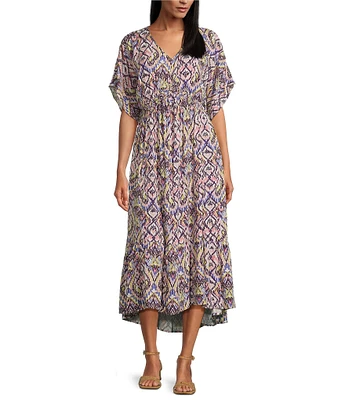 Nurture V-Neck Short Sleeve Midi Dress