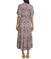 Nurture V-Neck Short Sleeve Midi Dress