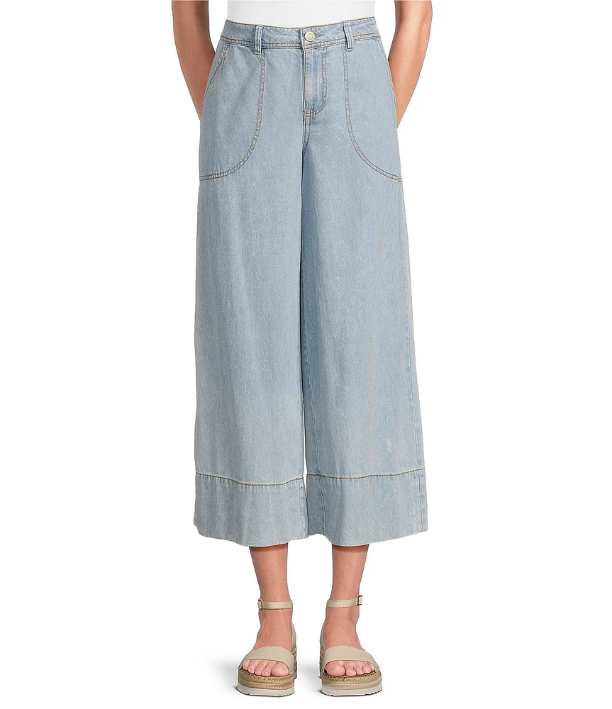 Nurture Wide Leg Crop Palazzo Denim Jeans