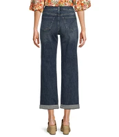 NYDJ Bailey Stretch Denim High Rise Straight Leg Cropped Jeans