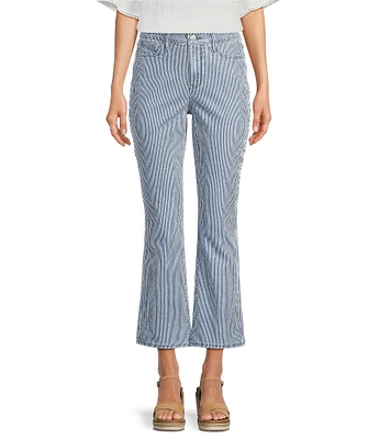 NYDJ Billie Stretch Denim Stripe Bootcut Ankle Jeans