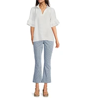 NYDJ Billie Stretch Denim Stripe Bootcut Ankle Jeans