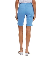 NYDJ Briella Rolled-Cuff Mid Rise Stretch Denim Bermuda Shorts