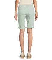 NYDJ Briella Rolled-Cuff Mid Rise Stretch Denim Bermuda Shorts