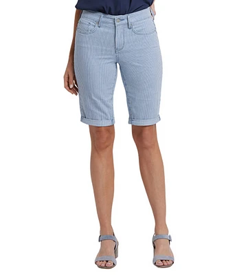 NYDJ Briella Stripe Print Lift Tuck® Denim Shorts