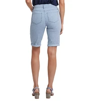 NYDJ Briella Stripe Print Lift Tuck® Denim Shorts
