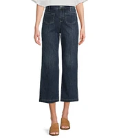 NYDJ Coco Stretch Denim High Rise Wide Leg Cropped Jeans