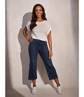 NYDJ Coco Stretch Denim High Rise Wide Leg Cropped Jeans