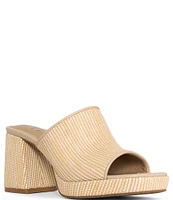 NYDJ Dewi Raffia Platform Slide Sandals