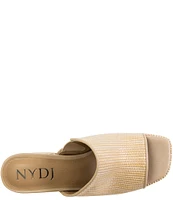 NYDJ Dewi Raffia Platform Slide Sandals