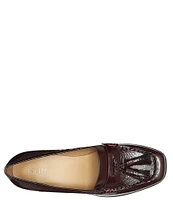 NYDJ Dexter Crinkle Patent Leather Tassel Loafer Pumps