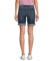 NYDJ Diana Stretch Denim Relaxed Cuffed Shorts