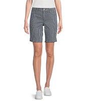 NYDJ Ella Malaga Stripe Side Slit Hem Shorts