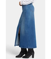 NYDJ High Rise A-Line Long Slit Skirt