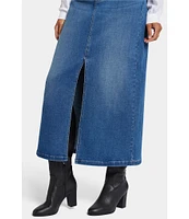 NYDJ High Rise A-Line Long Slit Skirt
