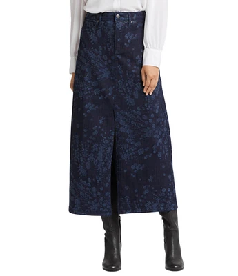NYDJ High Rise A-Line Long Slit Skirt