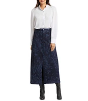 NYDJ High Rise A-Line Long Slit Skirt