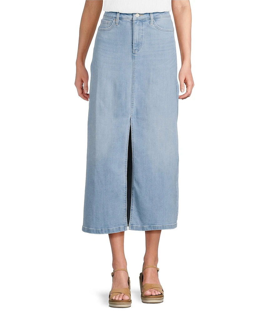 NYDJ High Rise A-Line Long Slit Skirt