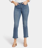 NYDJ High Rise Slim Cropped Flared Stretch Denim Jeans