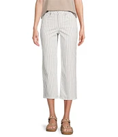 NYDJ High Rise Straight Leg Relaxed Fit Cropped Stretch Denim Jeans