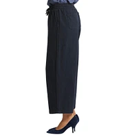NYDJ Jayne Wide Leg Pull-On Denim Pants
