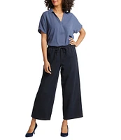 NYDJ Jayne Wide Leg Pull-On Denim Pants