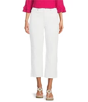 NYDJ Joni High Rise Straight Leg Relaxed Fit Cropped Stretch Denim Jeans