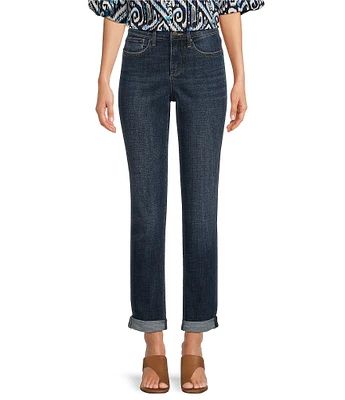 NYDJ Margot Girlfriend Rolled Cropped Jeans