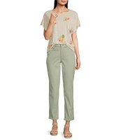 NYDJ Margot High Rise Slim Straight Girlfriend Jeans