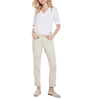 NYDJ Margot High Rise Slim Straight Girlfriend Jeans